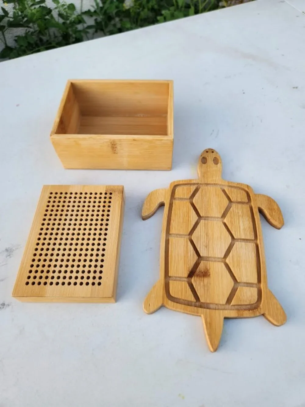 Kikkerland Sea Turtle Tofu Press Kitchen Supplies Tools Bamboo Remove water